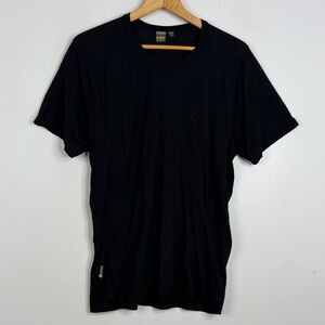 Icebreaker T Shirt Mens XL Black Pure Merino Wool Bodyfit 150 Short Sleeve Crew
